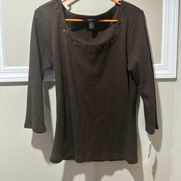 Brand New Style‎ and Co Long sleeve blouse - Picture 1 of 5